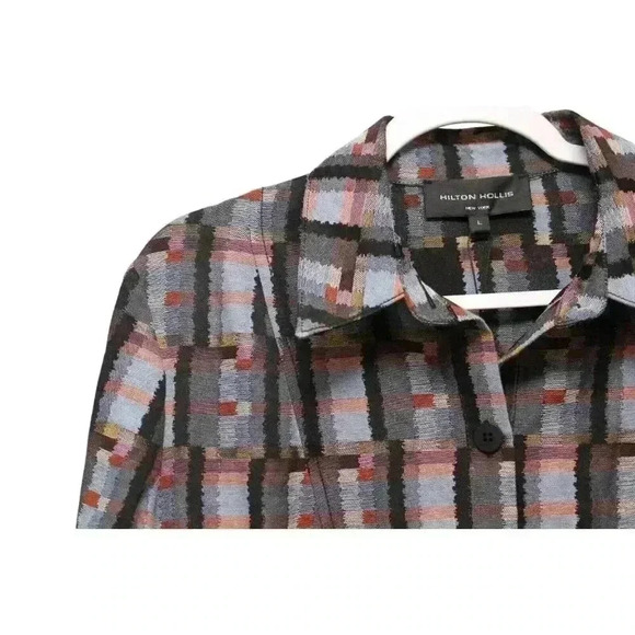 NWT Hilton Hollis Jacket Size Large Multicolor Boho Artsy Business Casual Career - Picture 3 of 16